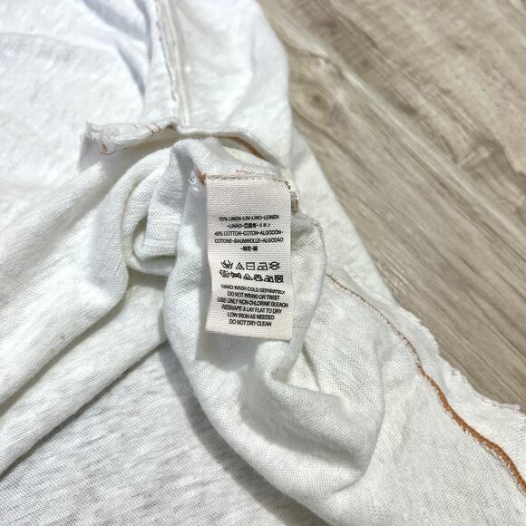 FREE PEOPLE Retro Rainbow White / Colorful Stripe Tee Size S - Picture 7 of 7